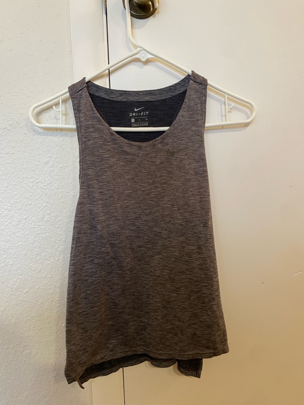 Nike Women's Dri-FIT Heathered Charcoal Tank Top